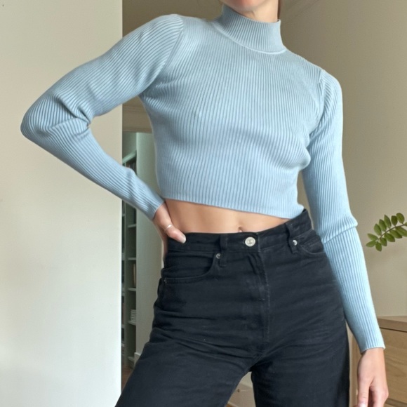 Zara Mock Neck Openback Sweater - Picture 7 of 7